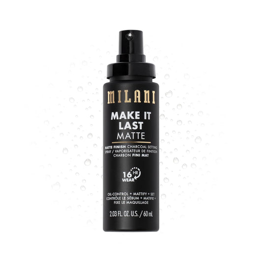 Milani Setting Spray + Primer, Make It Last Matte- Oil Absorbing Charcoal Formula to Control Shine, Matte Finish Setting Spray for Makeup and Primer for Oily Skin, Prime +Correct + Set, 2.03 Fl. Oz