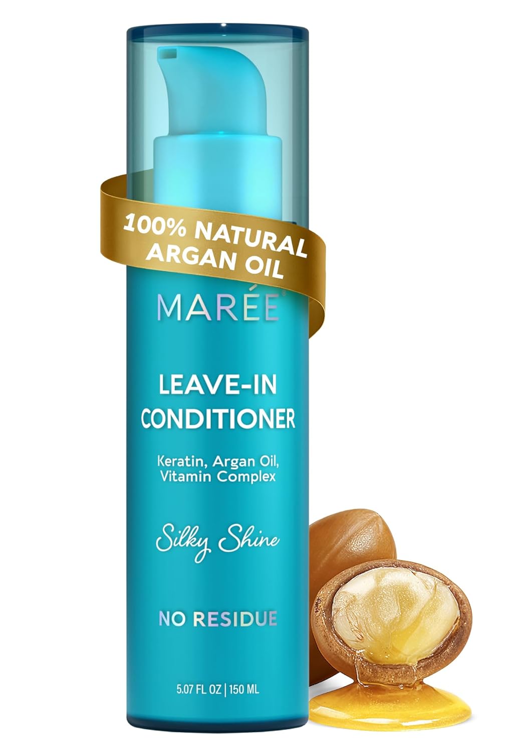 MAREE Leave In Conditioner for Dry Damaged Hair - Leave In Conditioner for Curly Hair with Keratin &Argan Oil - Extremely Deep Conditioning Mask - Hair Moisturizer - Tratamiento Para el Cabello