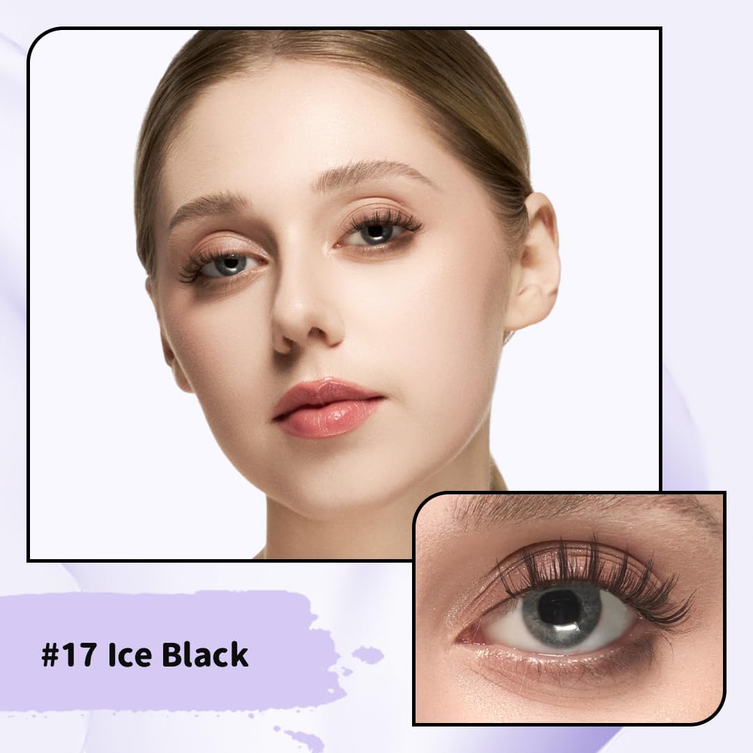 Soft Magnetic Eyelashes Kit with Applicator, No.17 Ice Black BearisBug, Reusable Glue-free Wispy Magnetic Lashes, Cruelty-free False Lashes, Waterproof, Lightweight, Suit for Heavy Makeup
