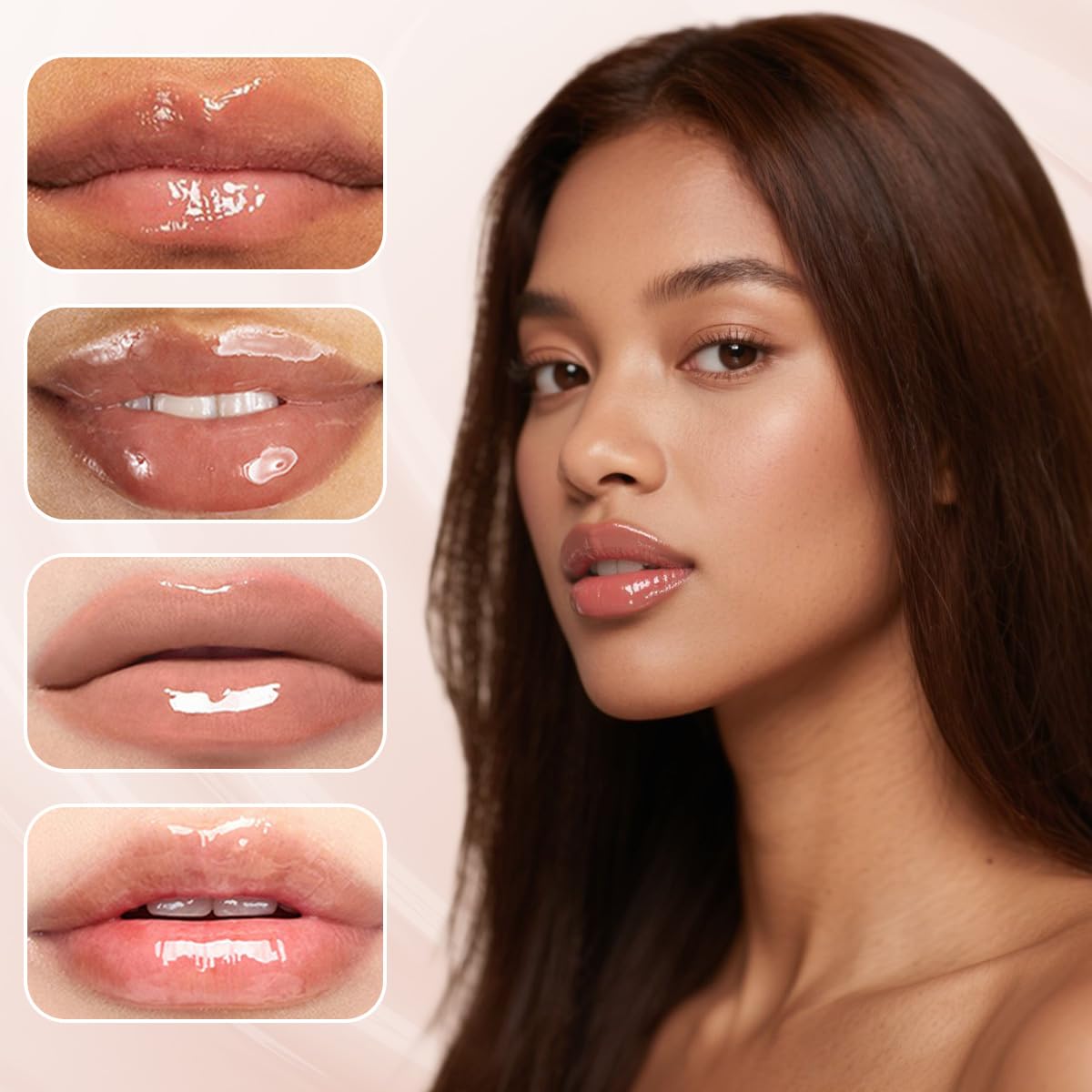 Summer Lip Butter Balm, Moisture and Hydration Lip Gloss, Long-lasting Hydrating Non-Sticky Lip Balm, Soften Dry Lips Lip Care (#Iced Coffee, 1Pcs)