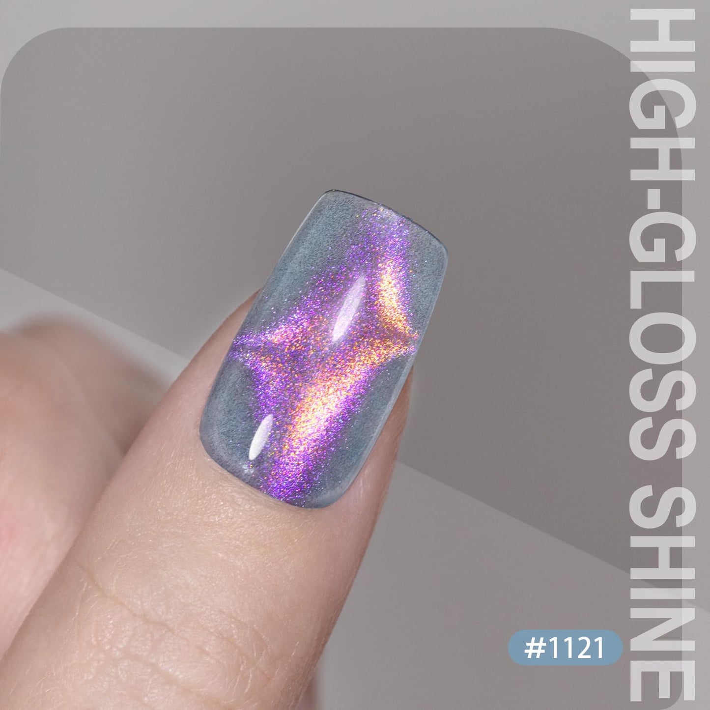 RARJSM Gray Blue Aurora Cat Eye Gel Nail Polish Multichrome Purple Orange Color Glitter Candy Glass Diamond Cat Eye Gel Polish with Magnet Stick Soak off UV LED Curing Requires Home Salon Diy Nail Art