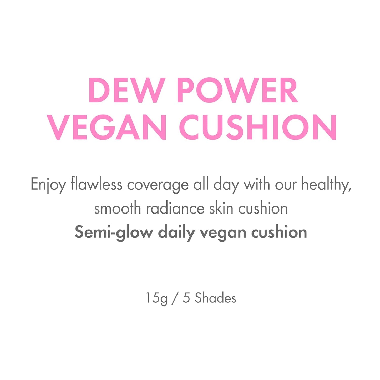 Amuse SEOUL DEW POWER VEGAN CUSHION [REFILL] | Dewy, glow, long-lasting, clean beauty, lightweight, natural look, foundation for sensitive skin, hydrating cushion ([REFILL] 01 PURE)