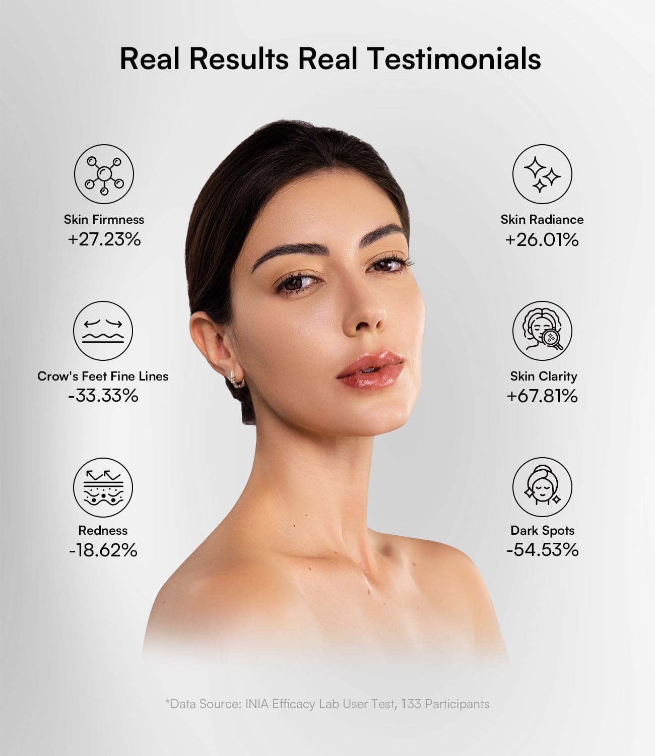 INIA Red Light Therapy Mask for Face, Glow Wireless LED Face Mask Light Therapy with Near-Infrared Red Light (NIR), Rechargeable and Ergonomic Design for Home & Travel