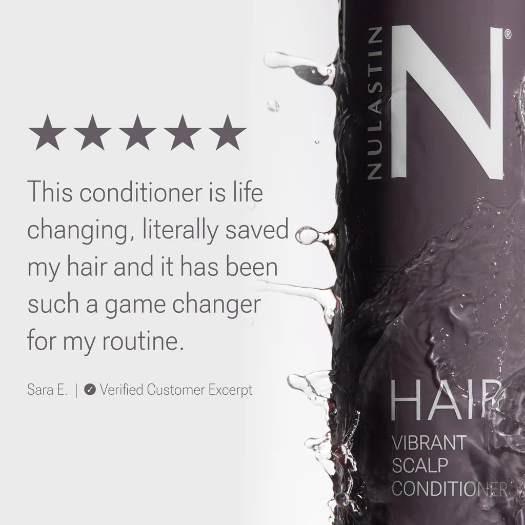NULASTIN Vibrant Scalp Conditioner - Volumizing Hair Conditioner for Women & Men - Reduce Frizz & Breakage - Enhance Shine - Clinically Tested & Color-Safe - Silicone-Free & Vegan (10 Fl Oz)
