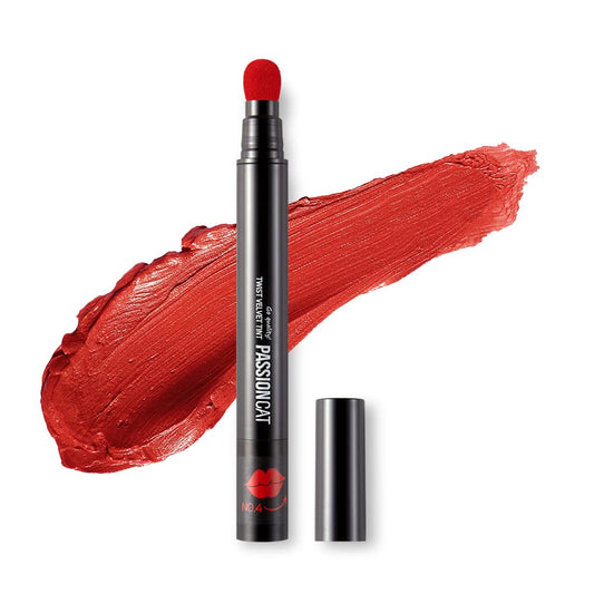 PASSIONCAT Long Lasting Lip Stain for Lips and Cheek Tint | High Pigment Color | lightweight Matte Finish | Weightless | Full Coverage | Twist Velvet Tint #4 (No.4)