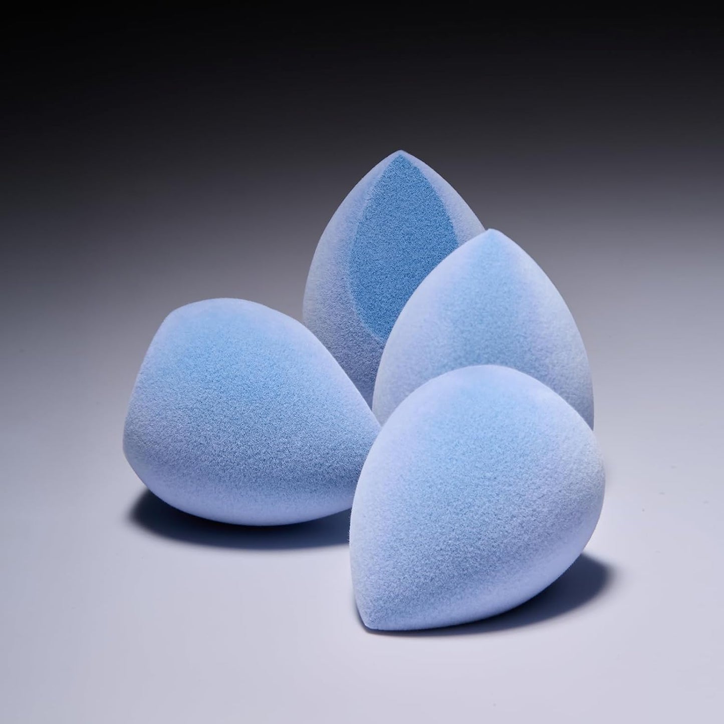 JUNO & Co. Microfiber Makeup Sponge Set 4-Pack, Dual Layer Technology and Airbrushed Complexion Finish, Makeup Blender for Foundation, Powder and Cream