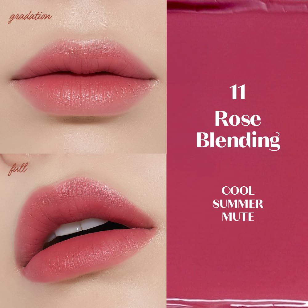 ETUDE Fixing Tint #11 Rose Blending (4g) | Long Lasting High Pigmented Liquid Lipstick | Waterproof Lightweight Matte Finish Lip Stain | Full Coverage | Korean Makeup, Kbeauty