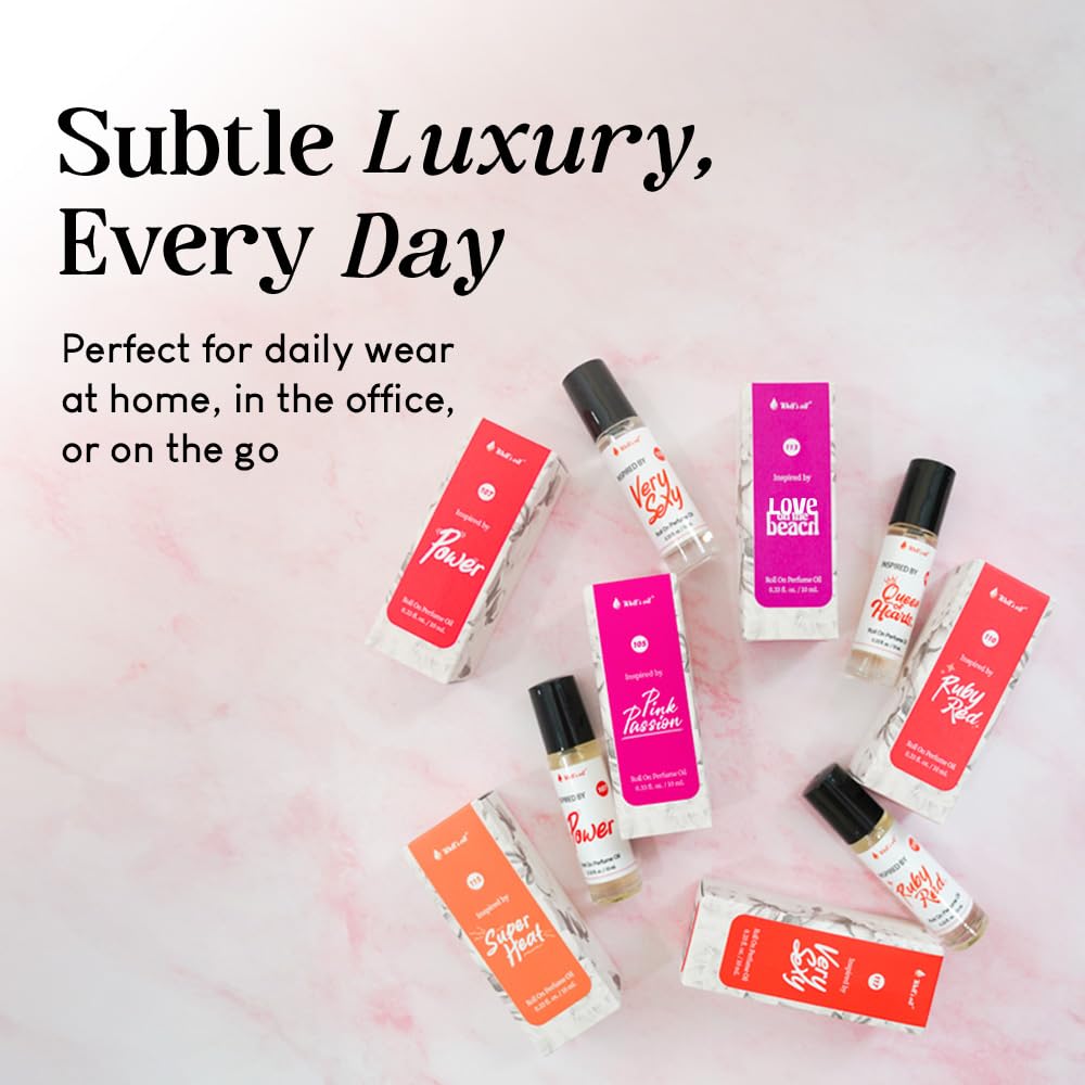 Well's Oil Roll-On Perfume Oil (Pol Red) | Citrus & Woody Notes | Long-Lasting | Paraben-Free | 0.33 Fl Oz / 10 ml