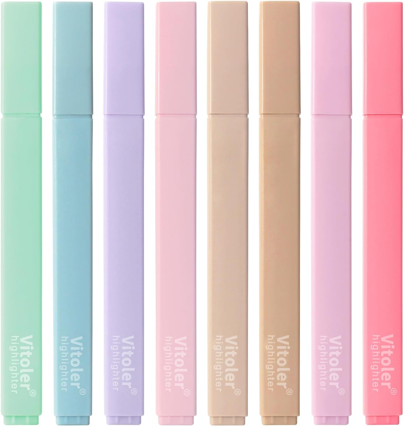 Vitoler Bible Highlighters Assorted Colors,8 Pack,Soft Chisel Tip,Cute Highlighters Set for Aesthetic School Office Supplies,Book Markers