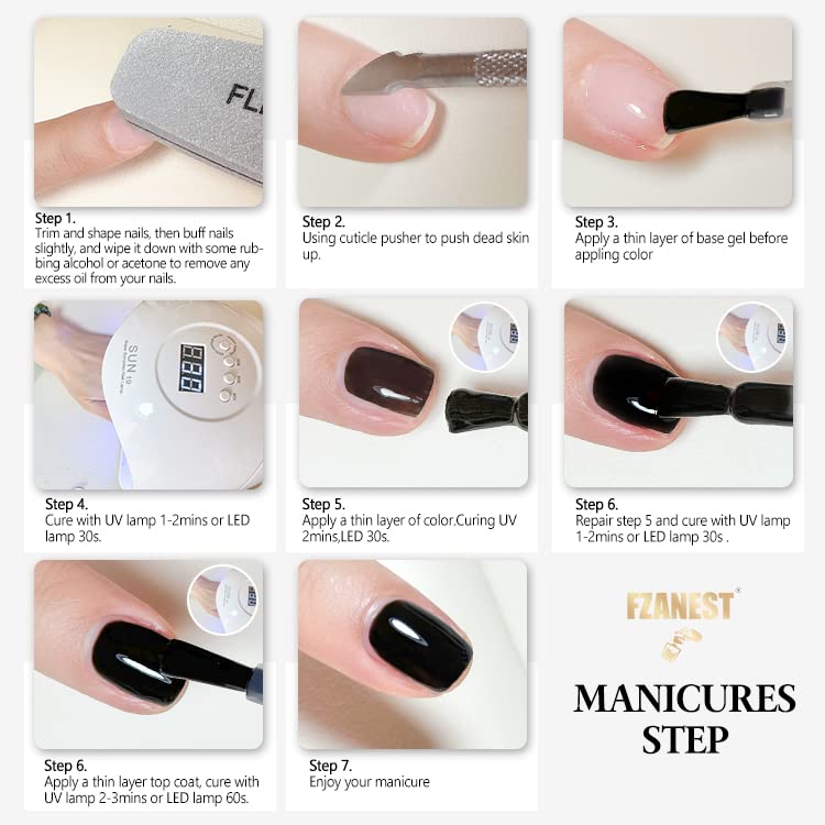 FZANEST Red Gel Nail Polish, 15ml Nail Gel Polish Fall Winter Color Soak Off UV LED Nail Art Starter Manicure Salon DIY at Home, 0.51 OZ #D88