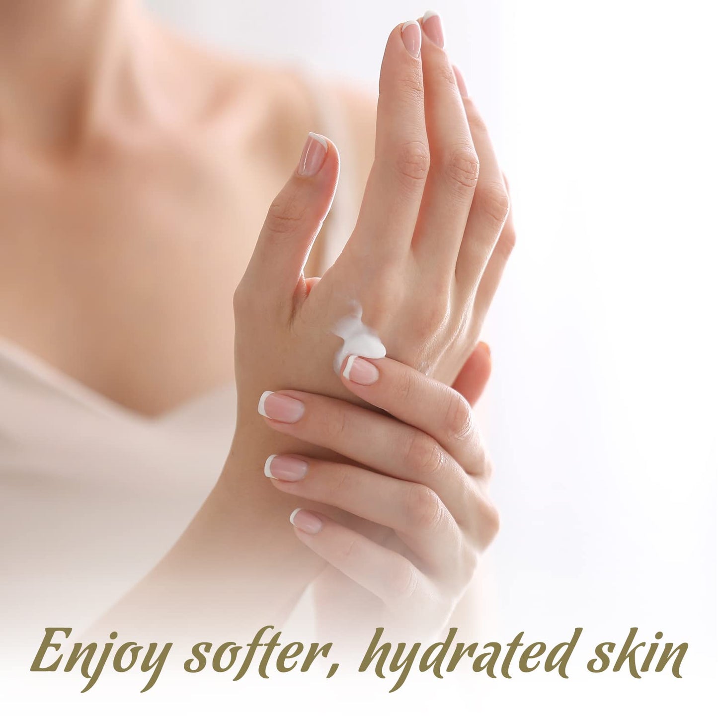 Un Air d'Antan Hand Cream for Dry Cracked Hands 10.5oz - Hand Lotion Pump, Non Greasy Moisturizer with Essential Oils, Cruelty Free Formula - Rose Peach Patchouli