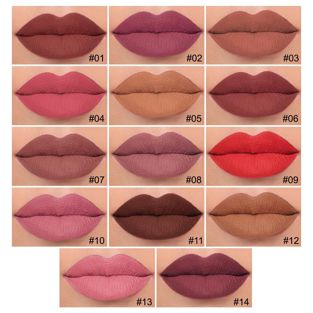 3Pcs Longwear Liquid Lip Liner Stain Pen Set Long Lasting Waterproof, Pink Ruby Red Warm Pink Matte Semi Permanent 24 Hour Lip Liner and Lipstick Combo, Color Stay Lipliner All Day Lip Stains peel off