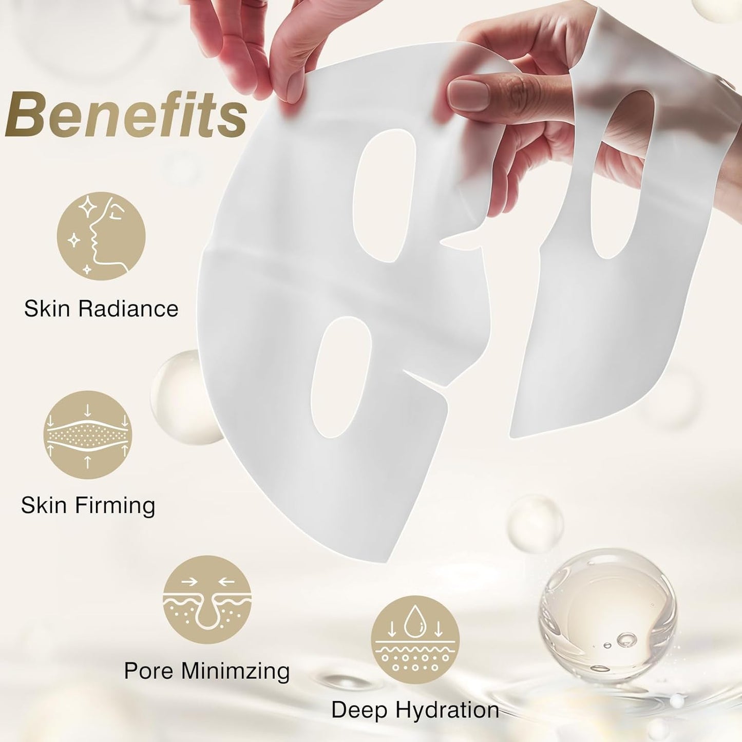 ISTON 6 Pack Bio-Collagen Real Deep Anti Wrinkle Lifting Mask,Overnight Hydrating Face Mask for All Skin Types -Pore Minimizing,Elasticity Enhancing,Firming,Moisturizing