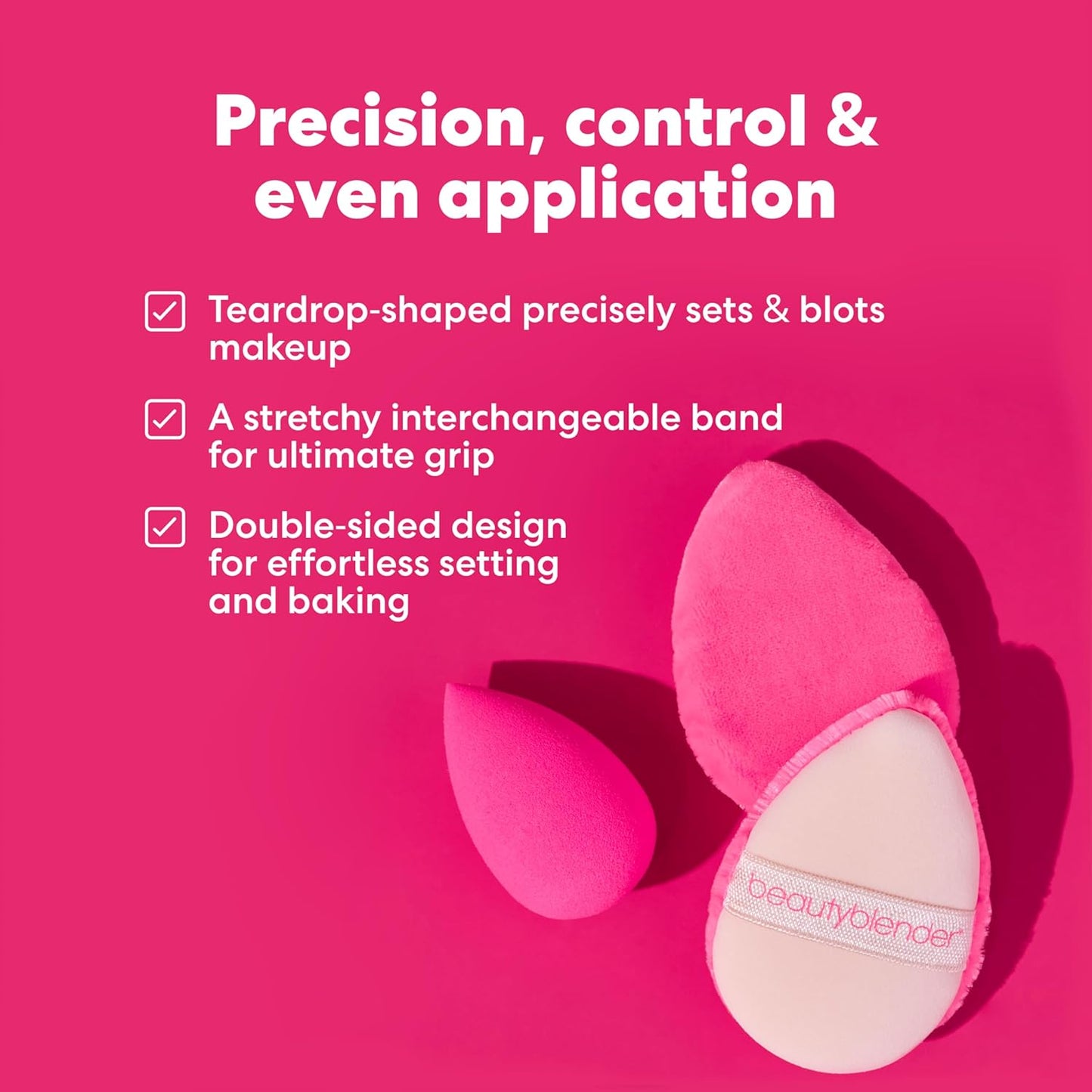 Beautyblender® | Pocket Puff™ Dual-Sided Beauty Blender Powder Puff for Setting and Baking, Reusable, Washable