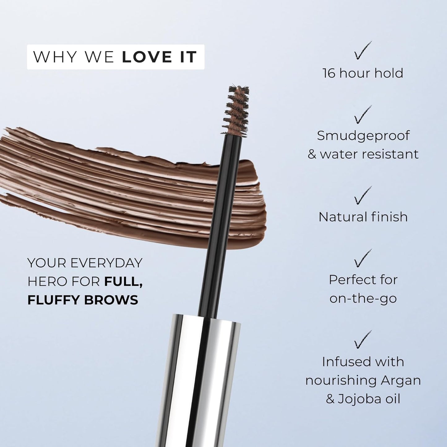 Wunderbrow Fluffy Brow Wax, 16 hour hold, Smudgeproof and Water resistant, Shade: Blonde