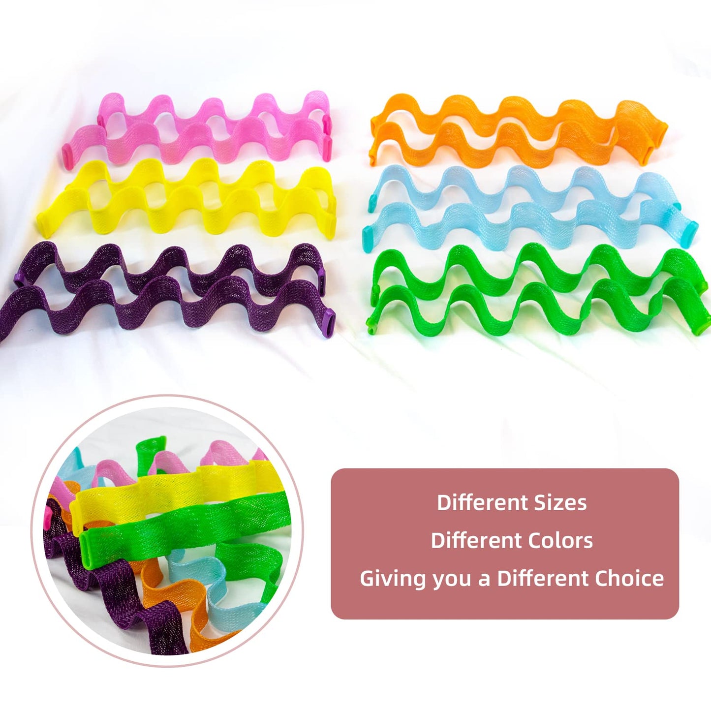 30pcs Heatless Curlers Rollers for Wavy Curls, No Heat Spiral Curlers Kit with Styling Hooks for Long Hair (25.5 Inch/65 cm)