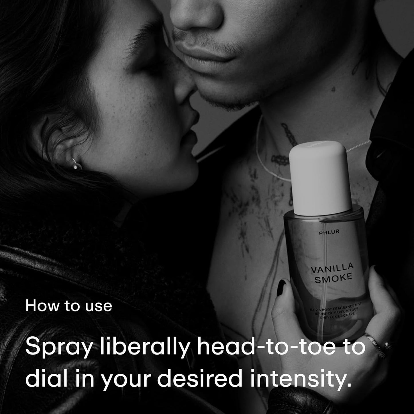 PHLUR Vanilla Smoke Body Mist - Hair and Body Fragrance Mist - Cashmere Vanilla Body Spray with Pink Pepper, Bergamot, Tonka Bean & Incense (8 Fl Oz)