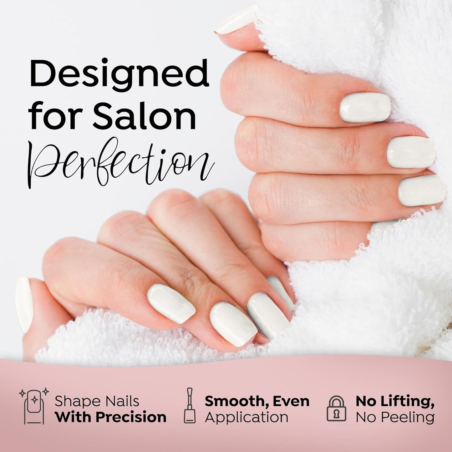 Tones Pro Acrylic Nail Powder, Max White (Creamy, Soft Off-White), (8.5 Fl Oz) - Long-Lasting & Non-Yellowing Polymer for Salon Quality Nail Extensions & 3D Art