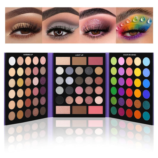 UCANBE Pretty All Set Eyeshadow Palette Pro 86 Colors Makeup Kit Matte Shimmer Eye Shadow Highlighters Contour Blush Powder All In One Makeup Pallet Holiday Christmas Valentine's Day Gift Set