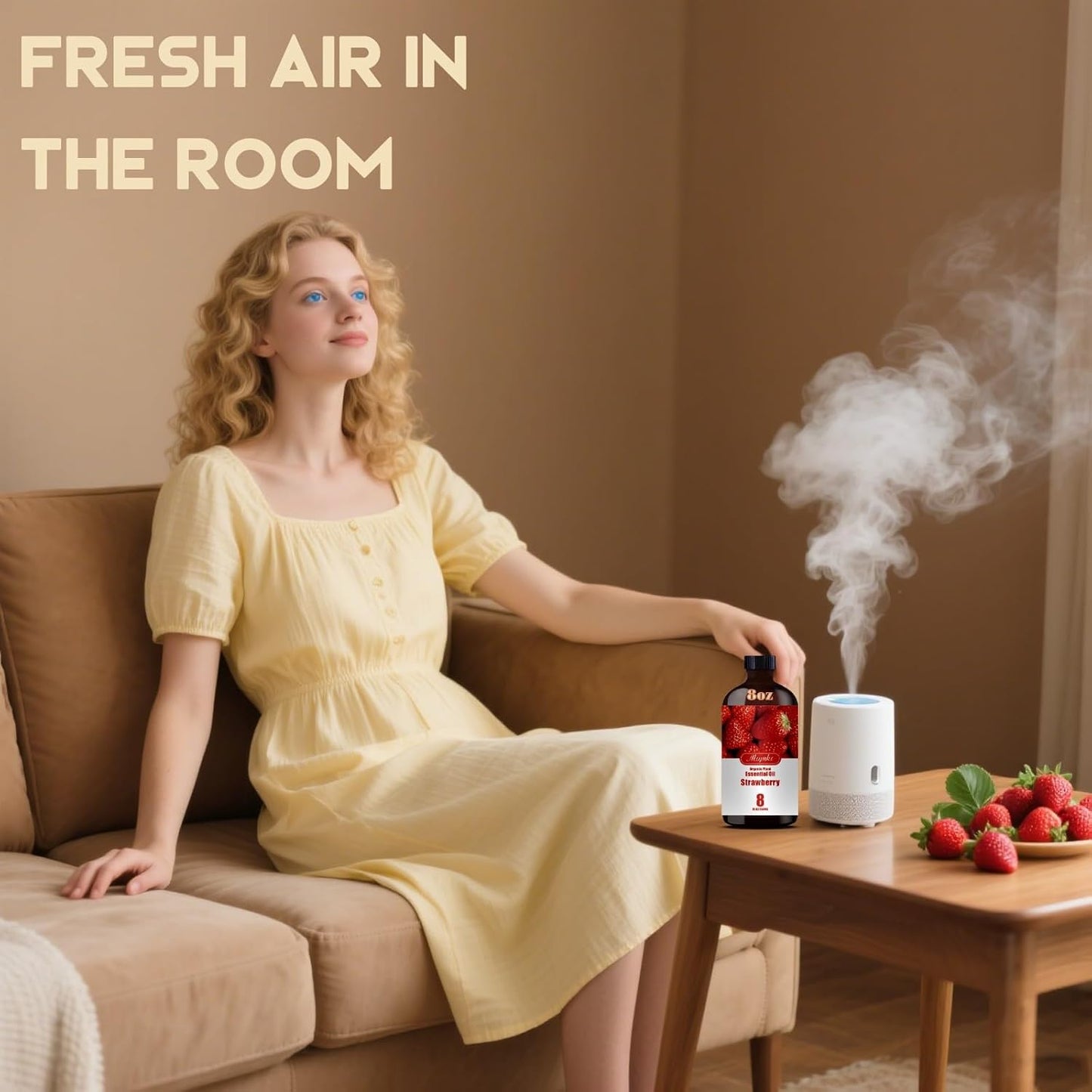 Strawberry Fragrance Oil-Strawberry Essential Oil 8.33oz (250ml)-100% Pure Natural Scent for Diffusers, Candles, Soap Making & Aromatherapy | Relaxing Home & Gift Essential Oil for Bath, Massage