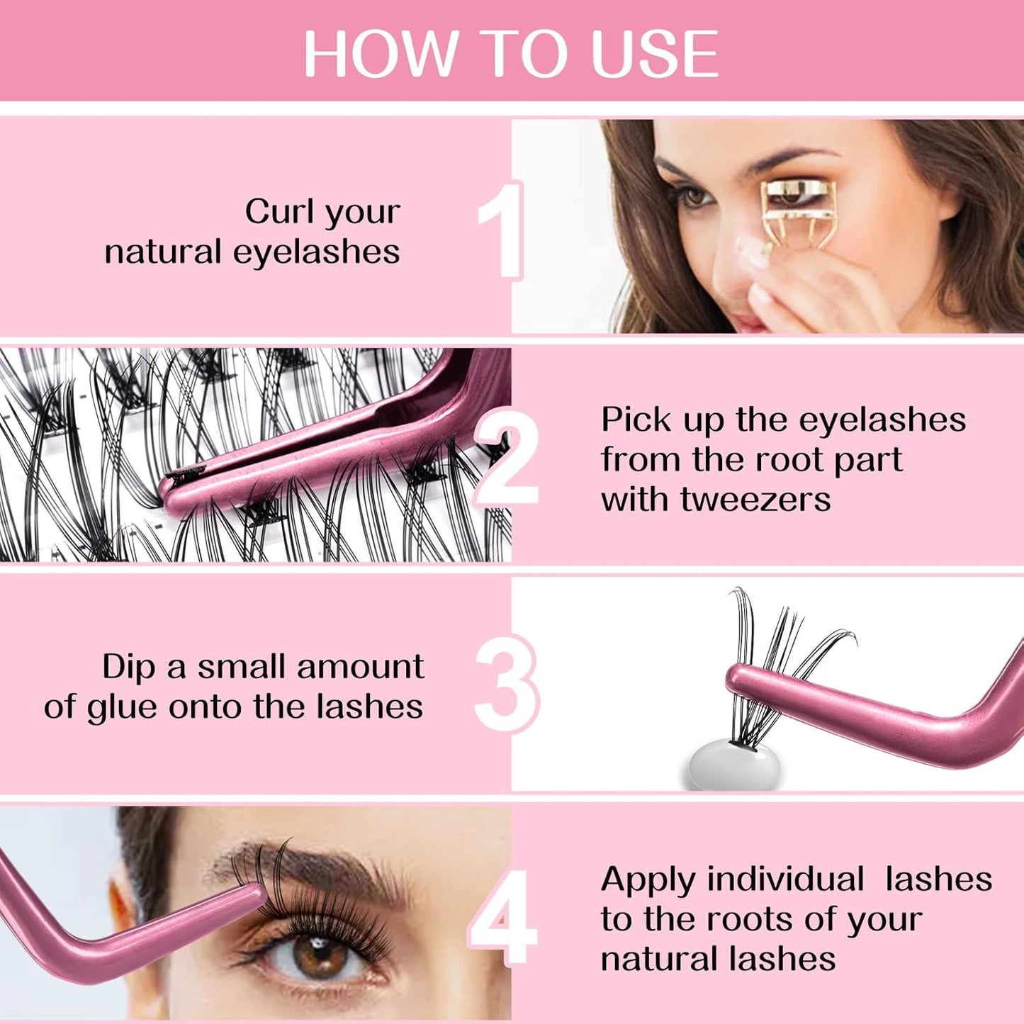 280 Pcs Individual Lashes 20D-D-0.07-9-16mix Cluster Lashes 10D 20D C D Curl Wispy Lashes Bottom Lashes DIY Lashes At Home（20D-D-0.07-9-16mix）