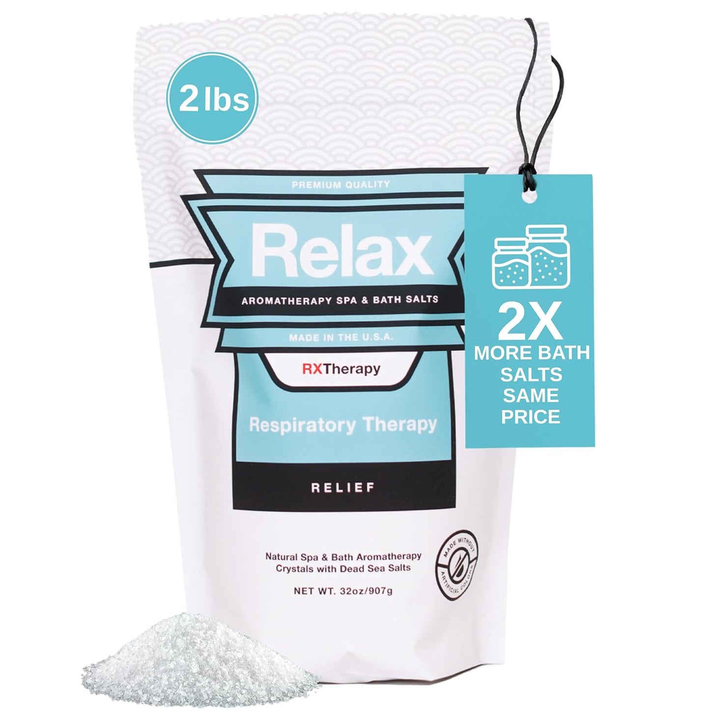 Relax Spa & Bath, Epsom & Dead Sea Salts, Aromatherapy Bath Salts for Hot Tub, Bath, or Spa, Infused with Magnesium, Respiratory Therapy