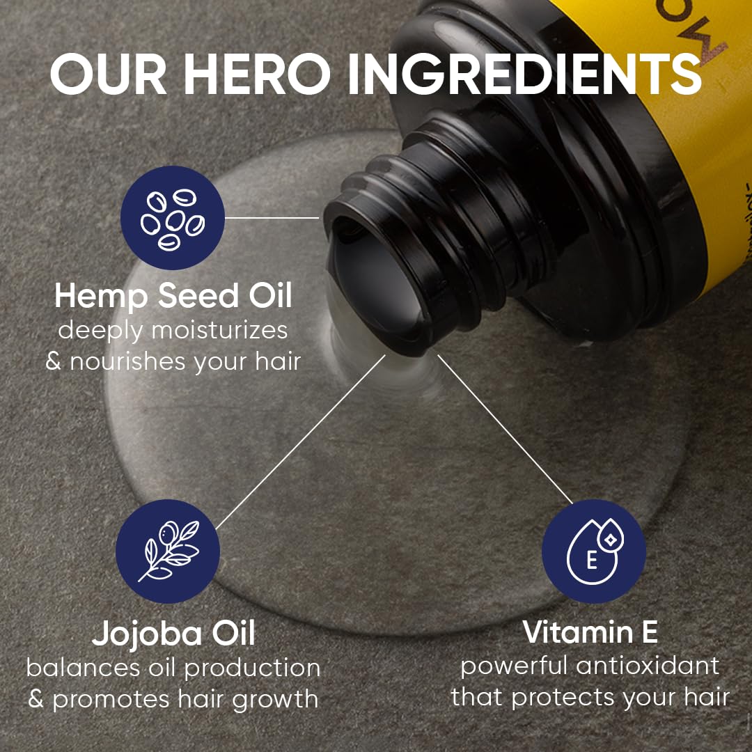 Moerie Ultimate Hair Oil for frizzy, dry and damaged Hair - Deeply Nourishing Rejuvenation - With Vitamin E, Jojoba & Hemp
