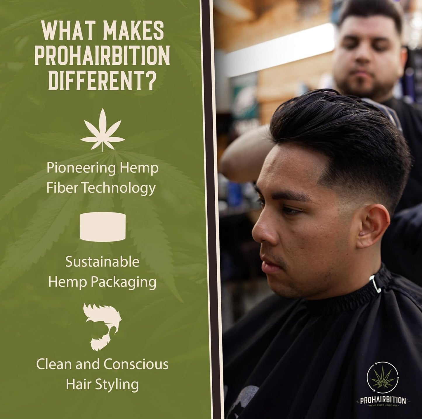 Hemp Fiber Hair Wax Strong Hold Matte Finish – Non-Greasy and Long Lasting Hemp Infused Styling Wax for Healthier Hair- No Paraben Vegan Friendly Formula in Sustainable Packaging