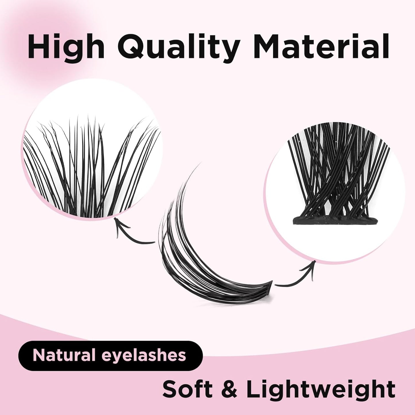 Lash Clusters kit 9-16mm DIY Lash Extension Kit 280 40D D Curl Lash Clusters 0.07D Natural Individual Lashes Clusters False Eyelashes Wispy Eye Lash Kits Extensions Kit
