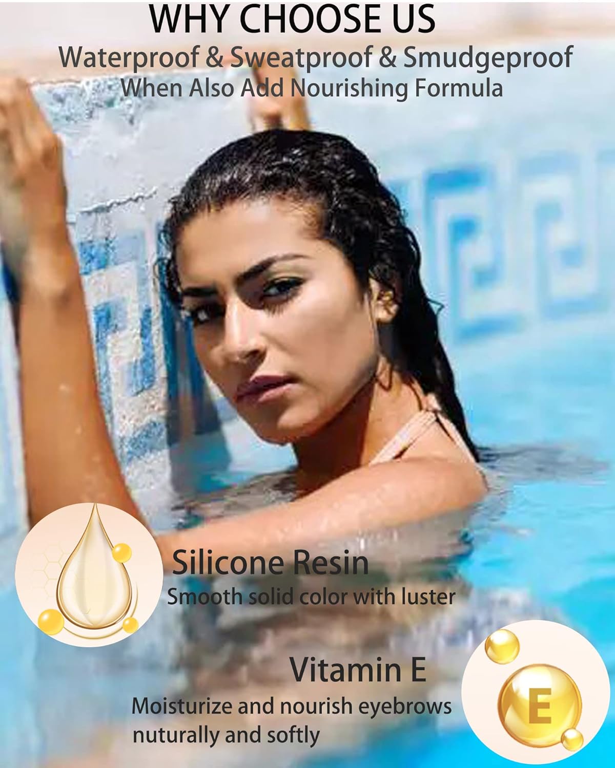 Waterproof Tinted Eyebrow Gel-Long Lasting Smudge-Proof Eyebrow Mascara Tinted Brow Glue,Eye Brow Filler,Volumizing Enhance Brow Mascara With Brow Razor,Women's Day Eye Makeup Gift for Women-06 Ebony