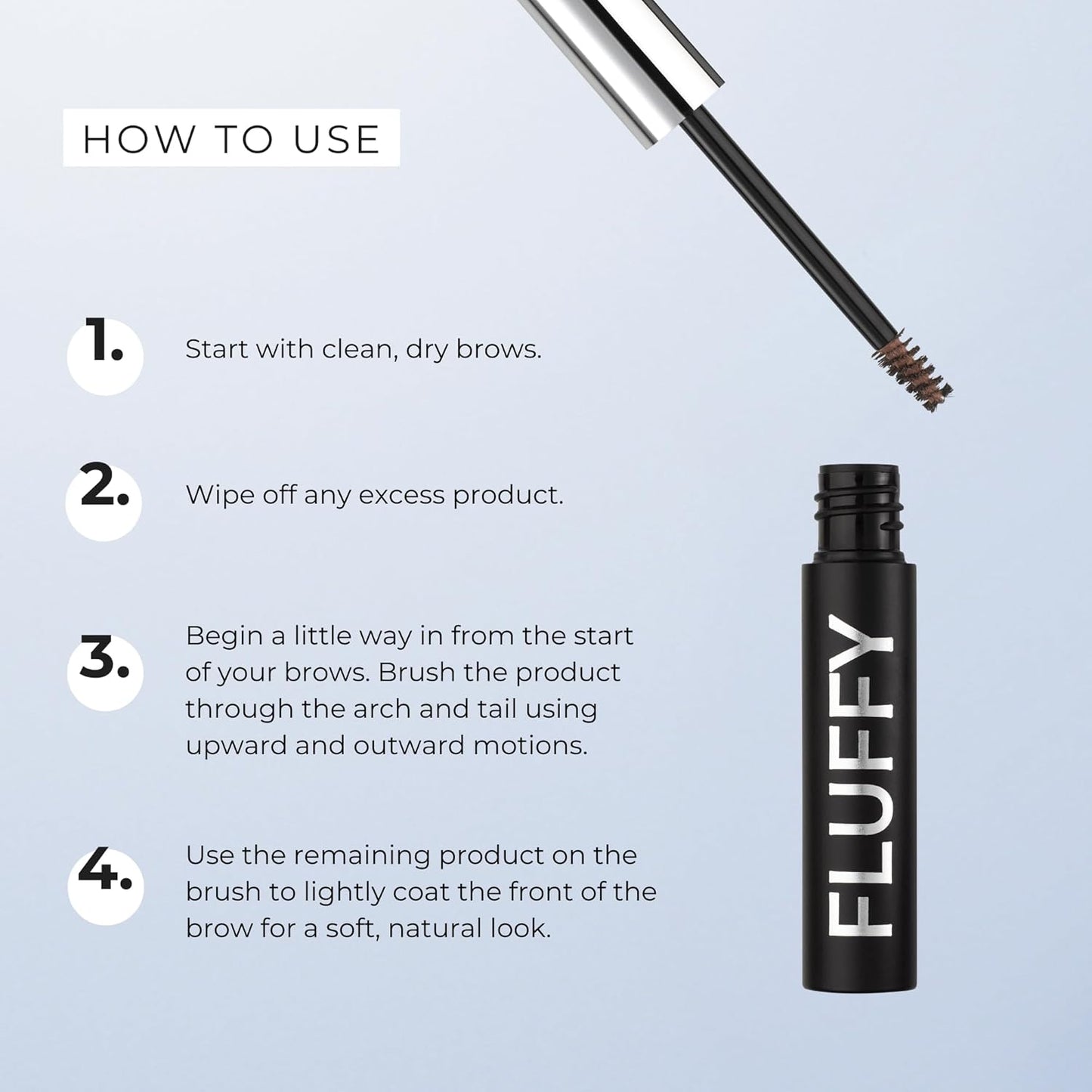 Wunderbrow Fluffy Brow Wax, 16 hour hold, Smudgeproof and Water resistant, Shade: Black/Brown