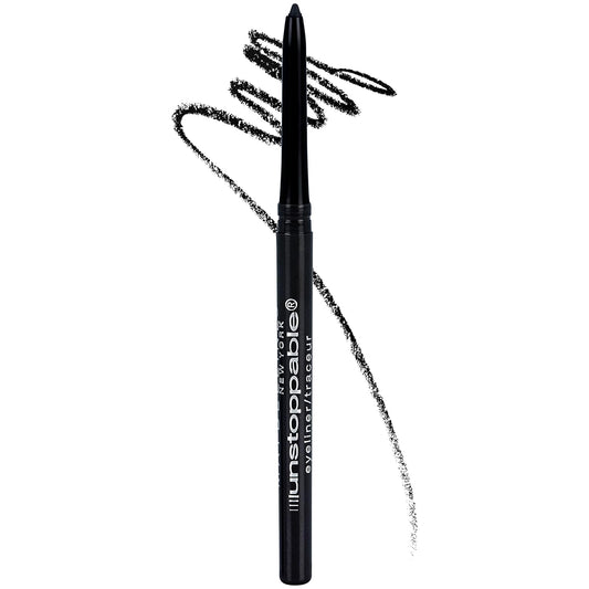 Maybelline Unstoppable Waterproof Mechanical Black Eyeliner Pencil, Easy to Apply, Smooth Glide, Up to 24 Hour Wear, Onyx