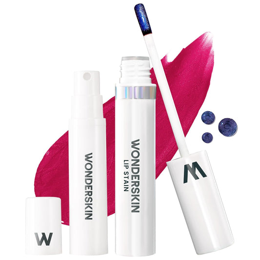 Wonderskin Wonder Blading All Day Lip Stain Peel Off Masque and Reveal Kit - Long Lasting, Waterproof Pink Lip Tint, Transfer Proof Natural Makeup Stain Kit (Darling)