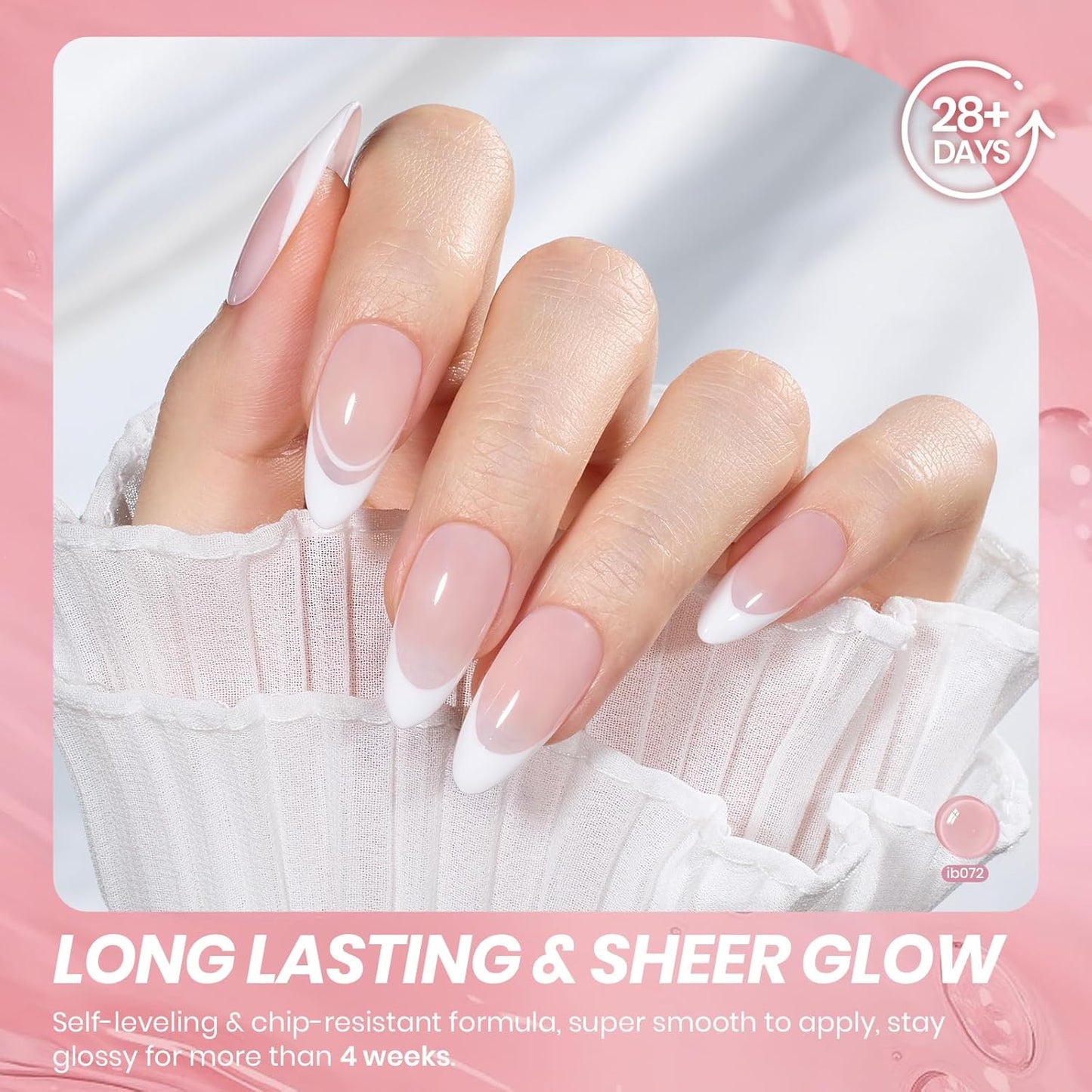 Beetles Neutral Gel Nail Polish 15ml Jelly Nude Pink Gel Polish Set Sheer Pink Soak Off UV LED Translucent Effect French Nail Art Spring Summer Manicure Gift for Women