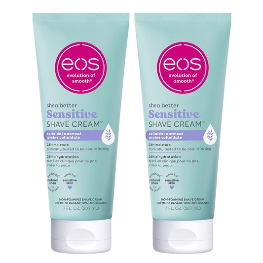 eos Shea Better Sensitive Skin Women's Shave Cream- Fragrance-Free, 2-pack of 7 oz containers