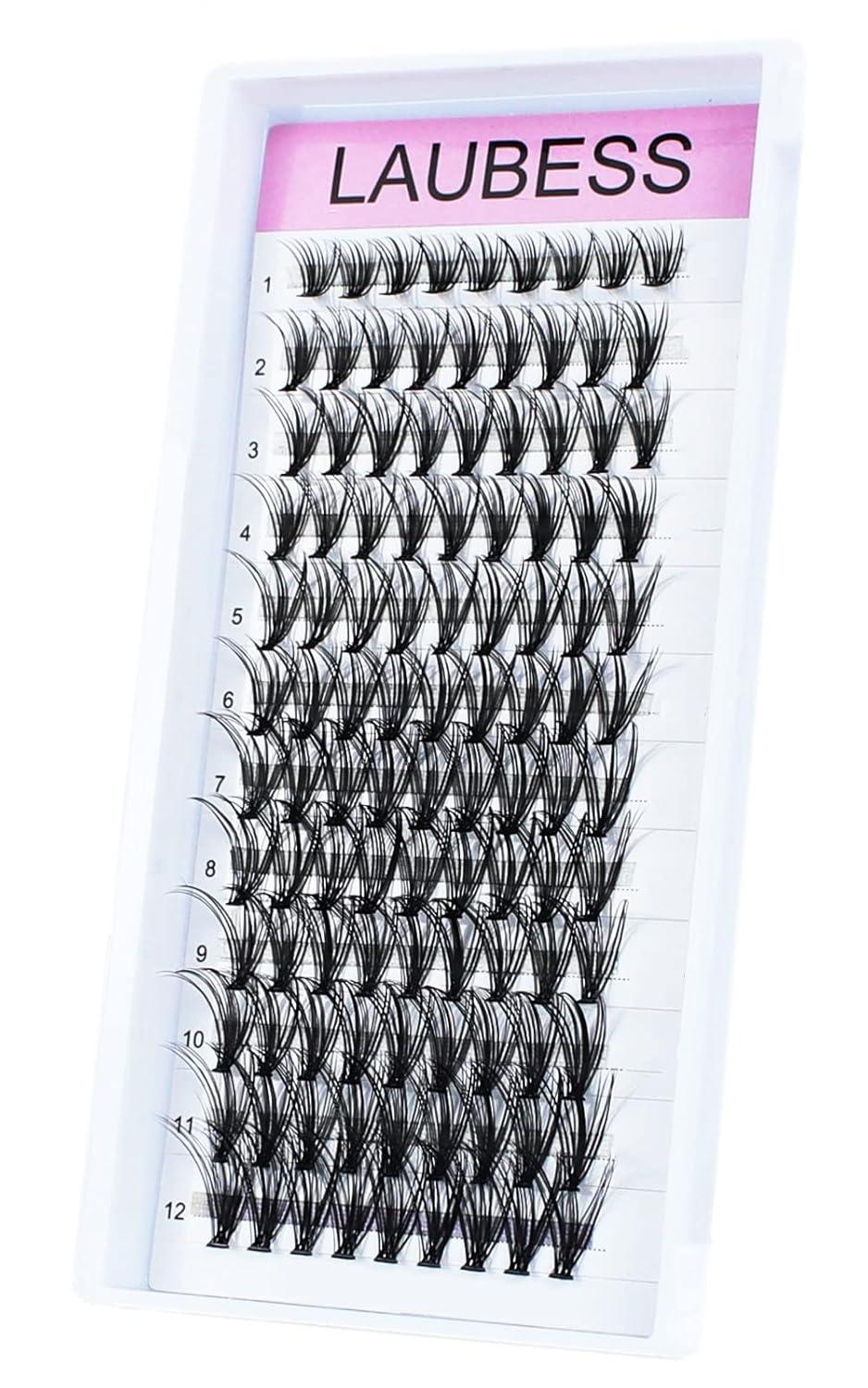 Eyelash Clusters LAUBESS Lash Clusters Individual Lashes Cluster Eyelash Extensions DIY at Home Waterproof Cluster Lashes (20D-D-13)