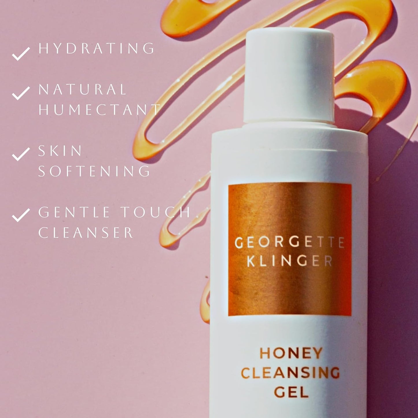 Georgette Klinger Honey Cleansing Gel - Gentle, Hydrating Cleanser, Daily Face Wash, Removes Dirt, Free Radicals with Moisturizing Manuka, Honeysuckle for Normal, Dry, Sensitive Skin - 6.7