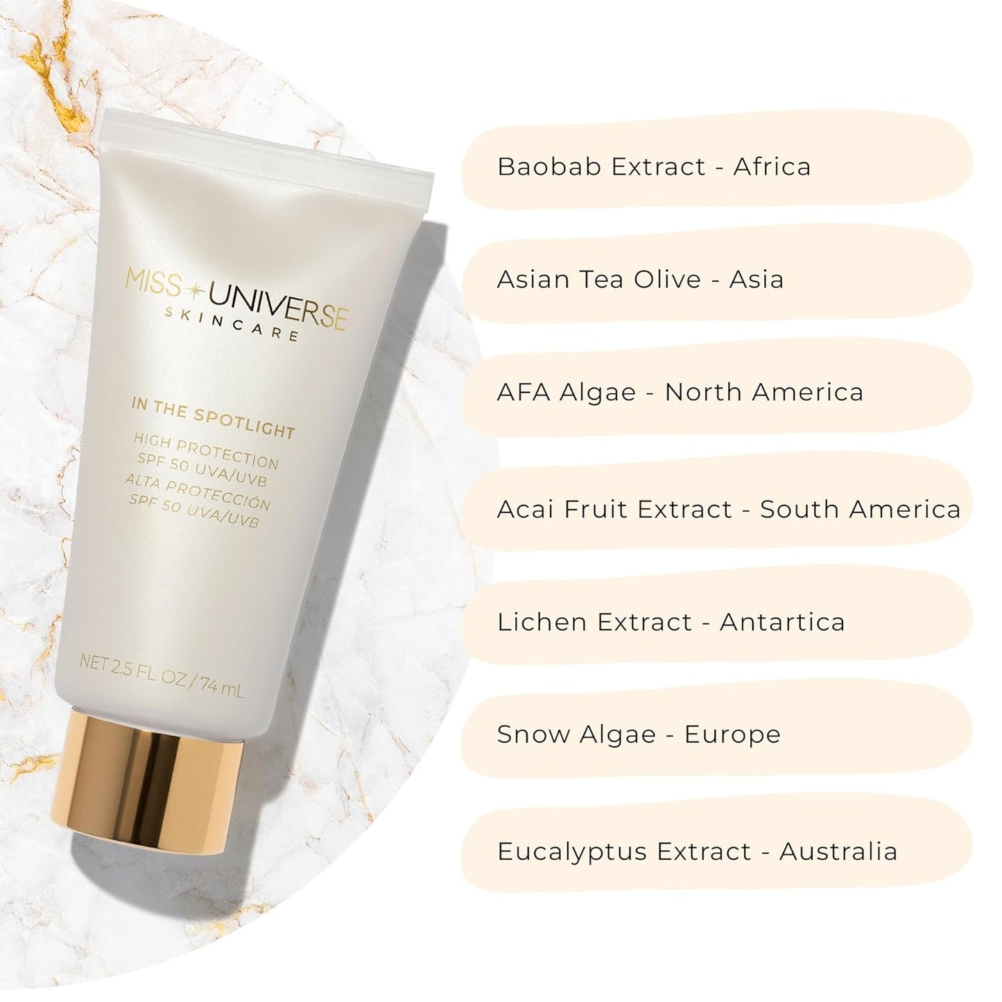 In The Spotlight SPF 50 Sun Protection and Skincare Enhancer, Facial Skin Care Product with Hyaluronic Acid, Sun Screen Protector for Faces, Personal Face Sunscreen Regimen