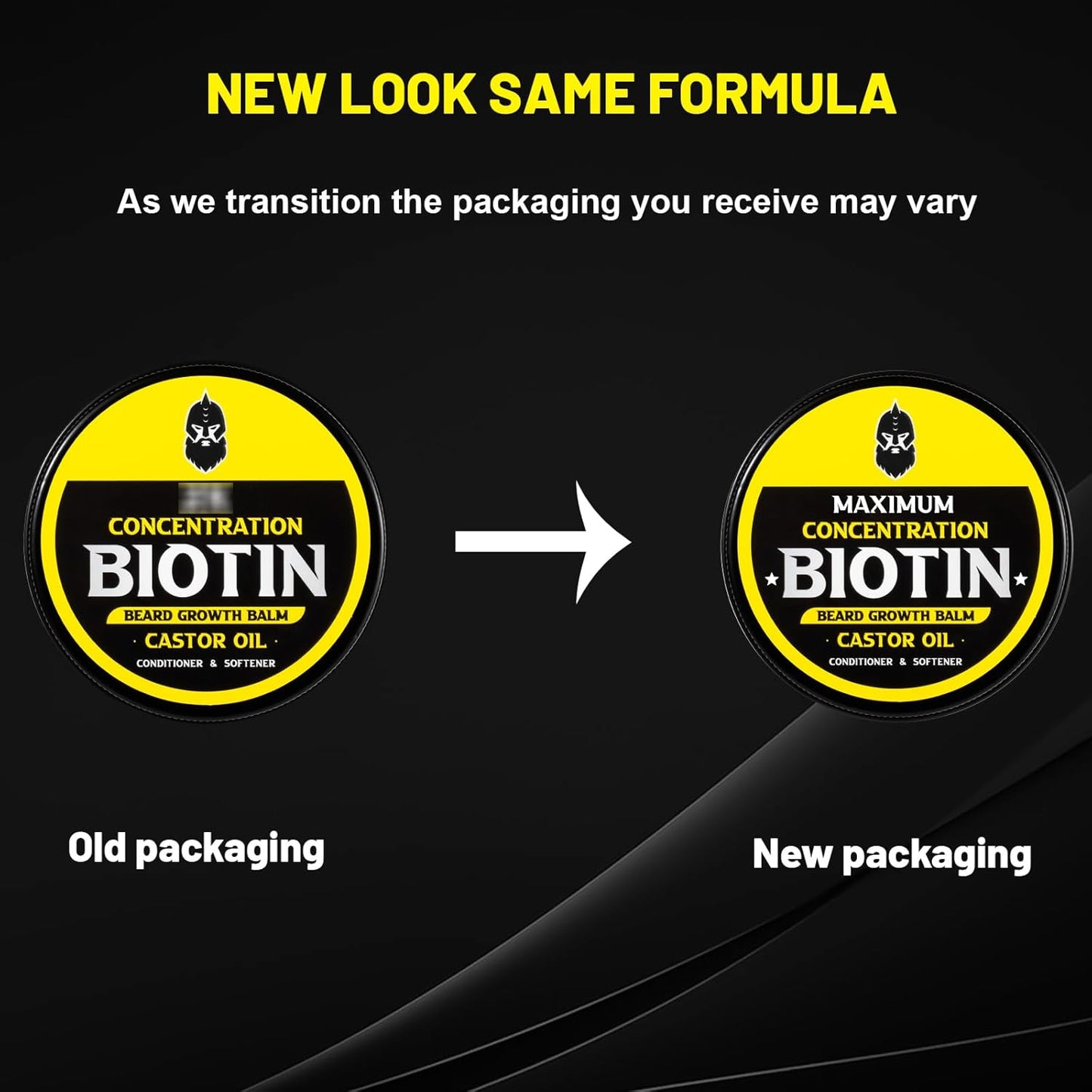 Beard Balm, Maximum Concentration BIOTIN, with Castor Oil and Argan & Jojoba Oils, Promotes Beard Growth, Styles, Strengthens & Softens Beards & Mustaches, 2 Ounce，Sandalwood