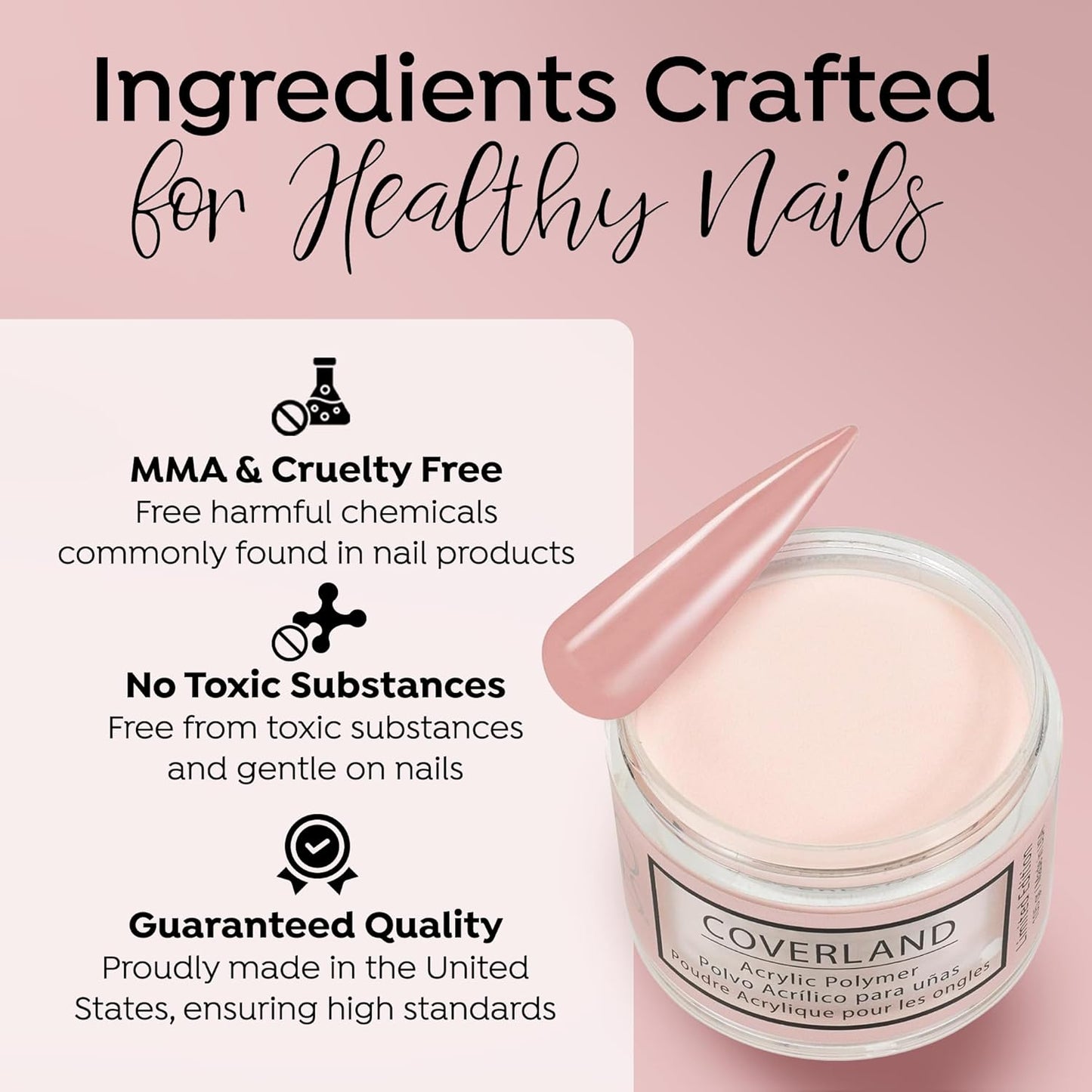 TONES Coverland Acrylic Powder | Sweet Sin | 3.5Oz | Limited Edition | Professional Nail Enhancement | Strong - Long Lasting Formula | Bubble Free Finish