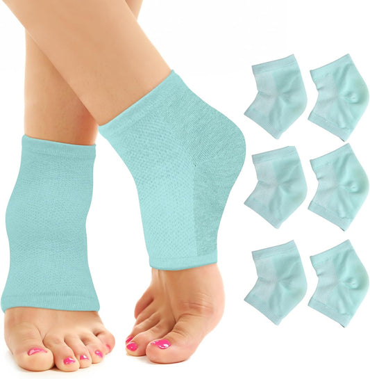 Moisturizing Socks for Women & Men | Cracked Heel Treatment with Aloe Vera | Moisturizer Foot Callus Remover | Aloe Socks for Cracked Heels & Dry Rough Feet, Lotion Infused Gel Heel Sleeves Fits Most