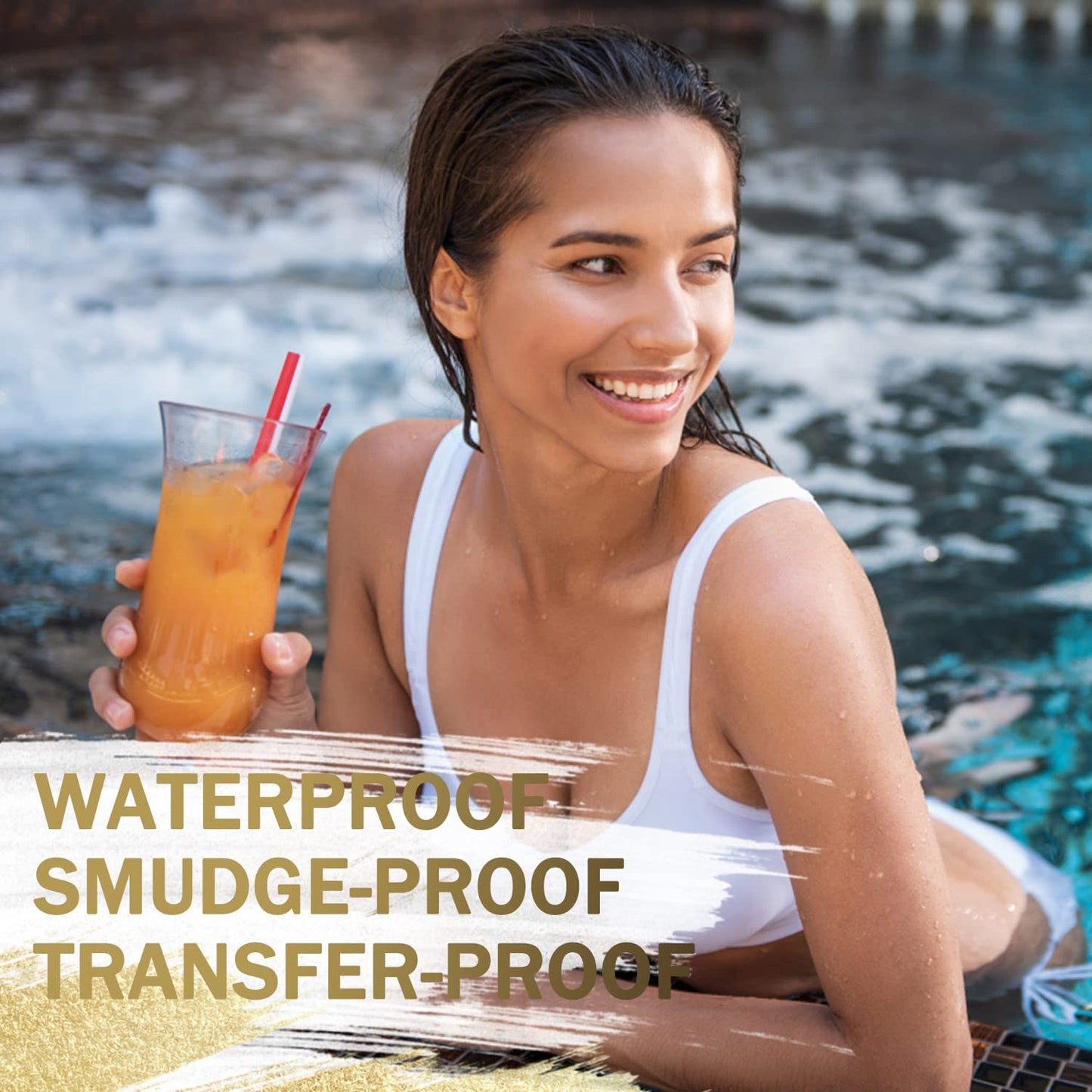 Eyebrow Stamp Stencil Kit for Eyebrows, Brow Stamp Trio Kit with Waterproof Eyebrow Pencil, Eyebrow Pomade, 20 Eyebrow Stencils, Dual-ended Eyebrow Brush and Sponge Applicator - Ash Black