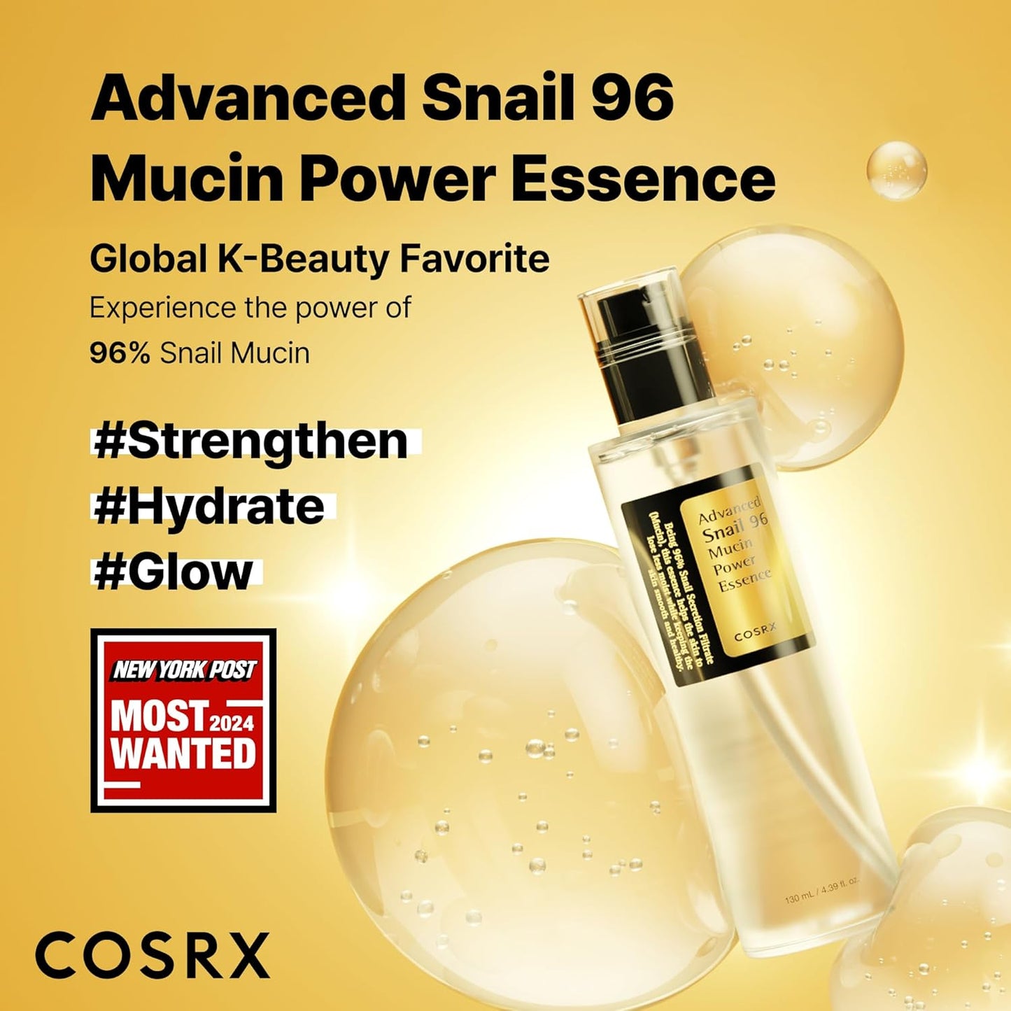 COSRX Snail Mucin Repairing Serum 100ml, Hydrating Serum for Face with Snail Secretion Filtrate for Dull Skin & Fine Lines, Korean Skin Care