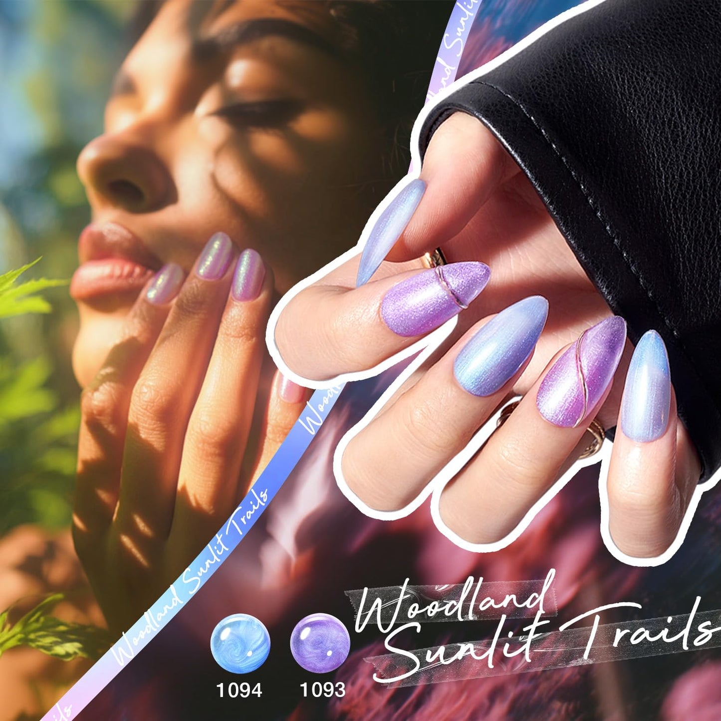 MEFA 12 Colors Gel Nail Polish Set Chameleon Gel Polish Kit with Purple Blue Green Soak Off Nude Brown Heart Glow Collection Manicure Gifts for Women Girl DIY Salon Home