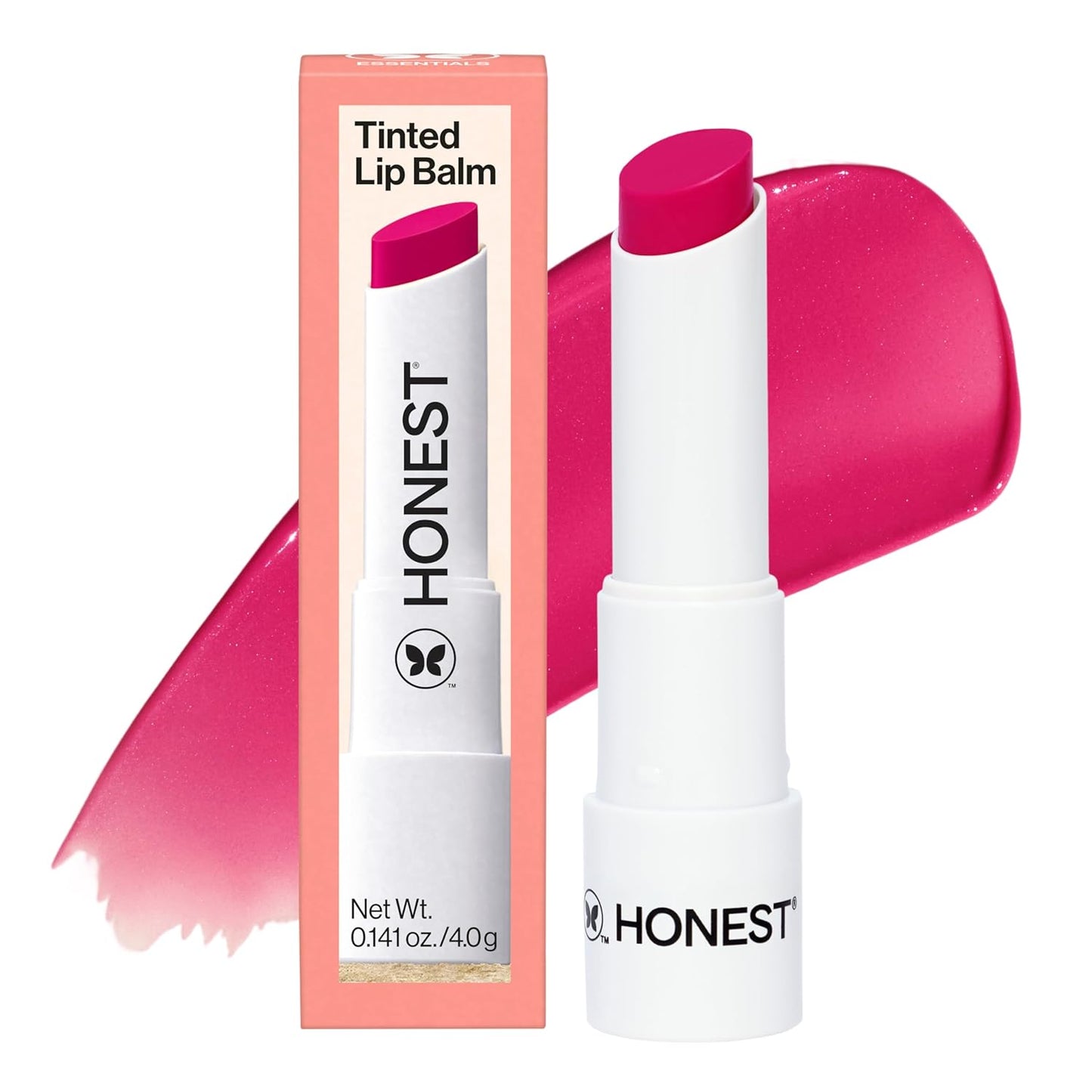 Honest Beauty Moisturizing Vegan Tinted Lip Balm | Antioxidant-rich Acai Extracts + Avocado Oil | Paraben Free + Cruelty Free | Dragon Fruit