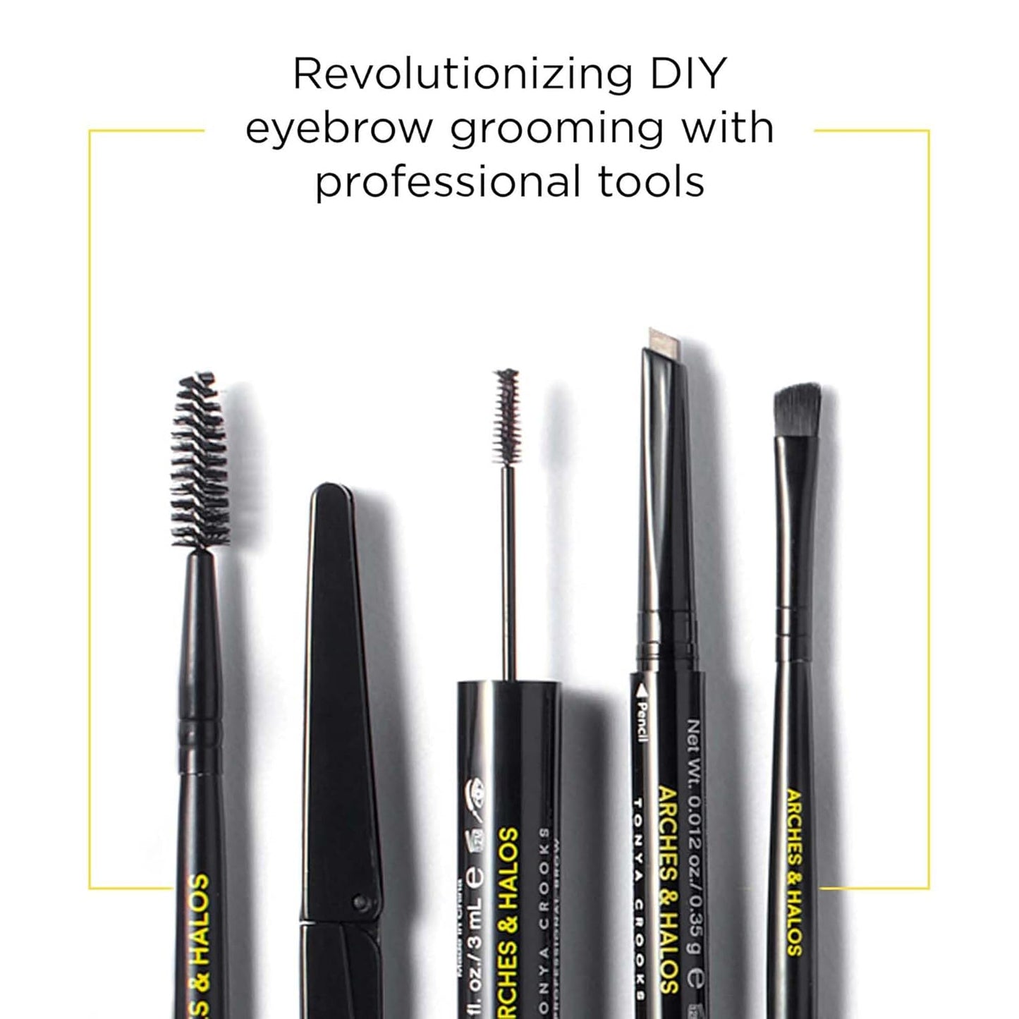 Arches and Halos Duo Luxury Brow Powder - Eyebrow Shaper and Color - Powder Compact with 2 Neutral Shades - Warm Brown - 0.1 oz