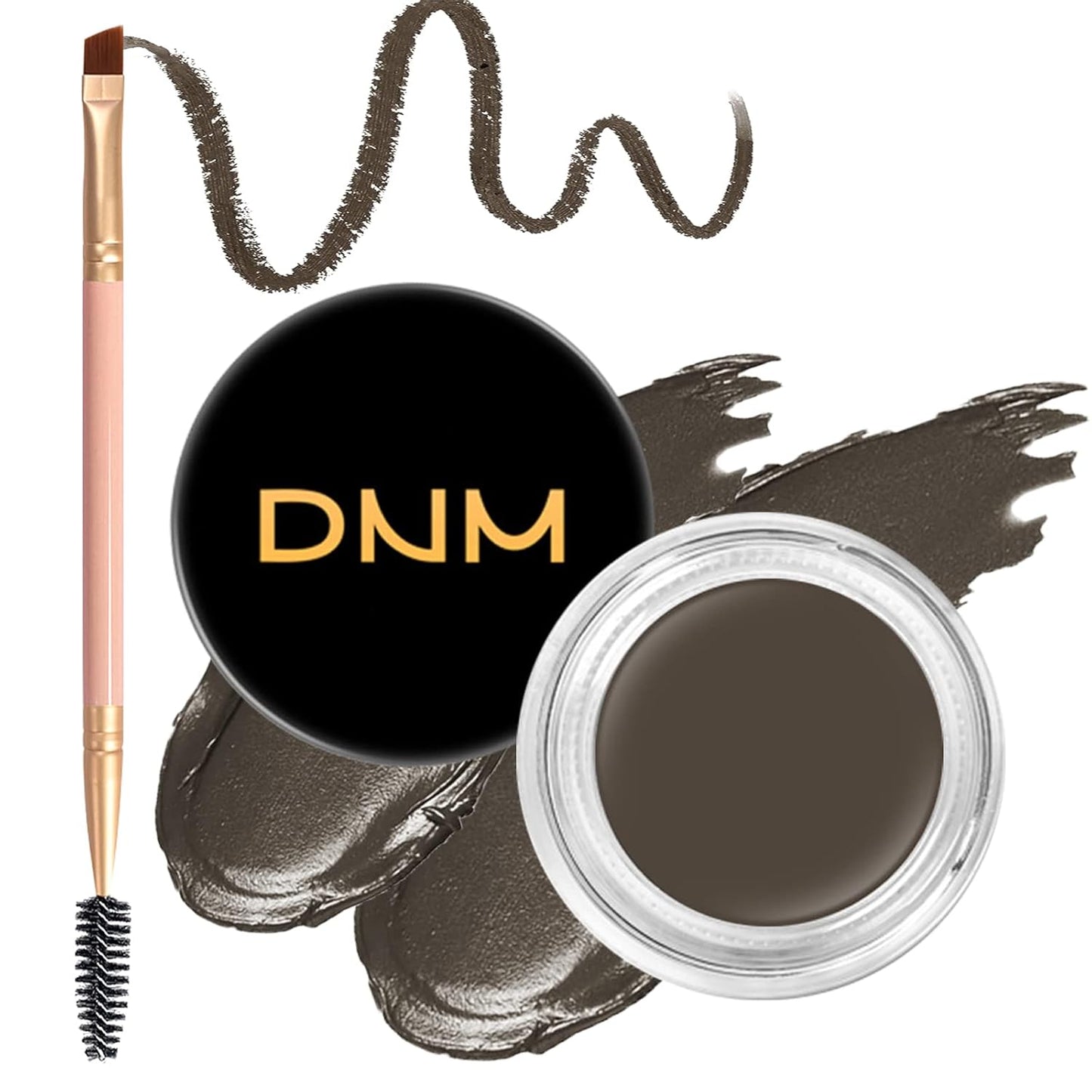 2Pcs Brow Pomade Set with Dual-ended Eyebrow Brush, High pigment Water proof Natural finish Eyebrow Makeup Set with Eyebrow Brush for Women and Girls（06#）