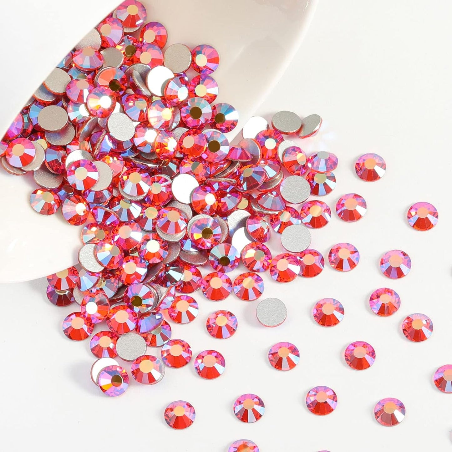 Beadsland 1440 Pieces Flat Back Crystal Rhinestones Round Gems,Hyacinth AB,SS8,2.3-2.5mm