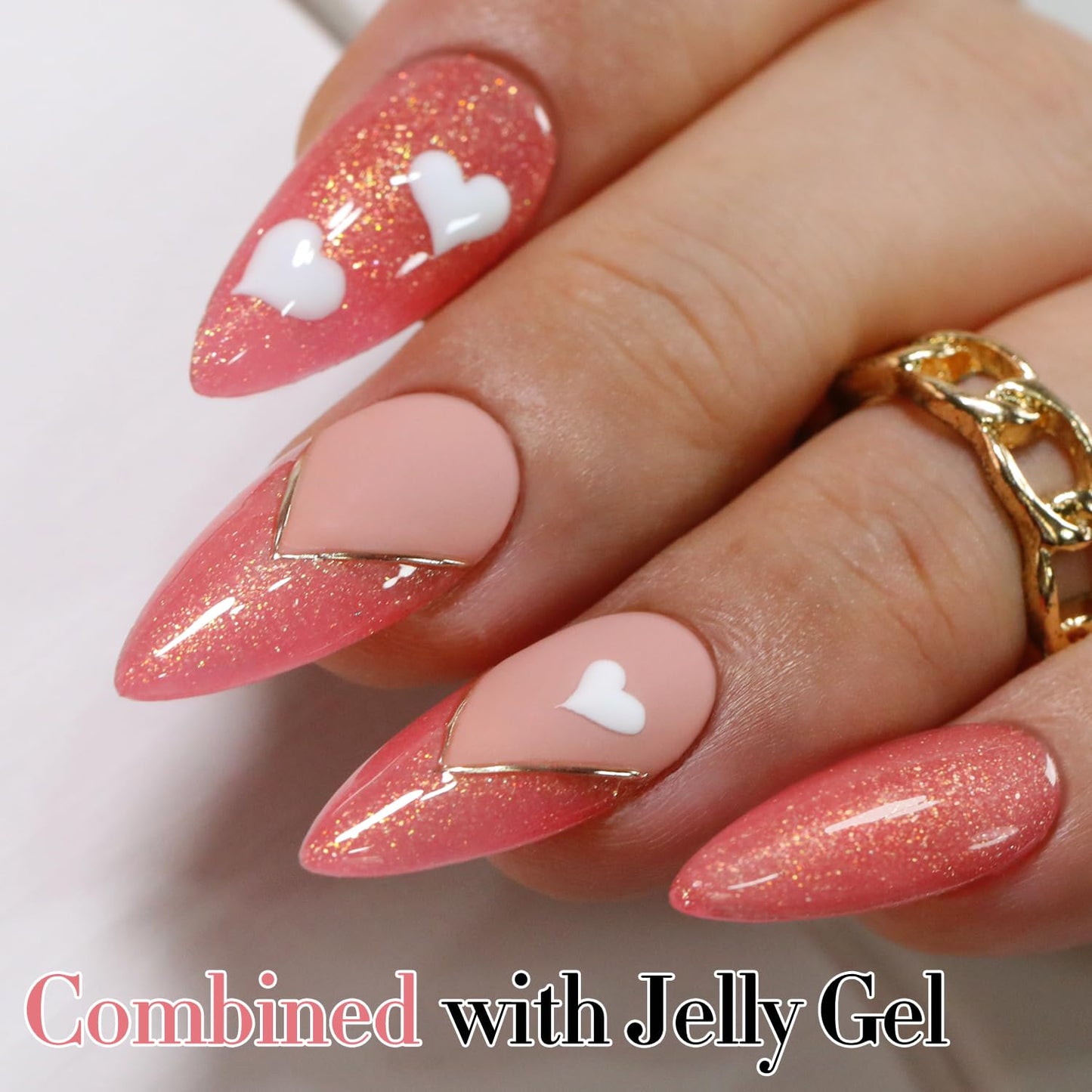 Double Rhythm 15ML Glitter Gel Polish Shimmer Reflective Holographic Color Magnetic for Nail Art Salon DIY at Home (B1142)