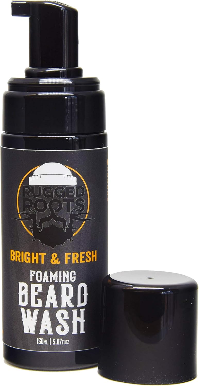 Foaming Bright and Fresh Scent Beard Wash - Spearmint and Orange Refresh and Condition Your Beard, Natural Ingredients, Unique Stocking Stuffer for Men